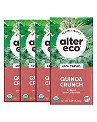 Thumbnail for Image 3 of Dark Quinoa Crunch / 4 Count (Pack of 1) for the product Alter Eco Dark Chocolate Bars