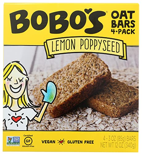 Image 1 of Default Title for the product Bobo's Oat Bars Lemon Poppyseed Oat Bar 4 Count 3 Ounce