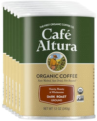 Thumbnail for Image 1 of Default Title for the product Cafe Altura Ground Organic Coffee, Dark Roast, 12 oz Can (Pack of 6)