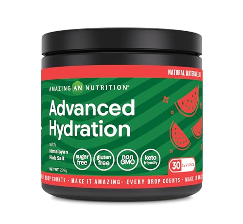 Image 1 of Default Title for the product Amazing Nutrition Advanced Hydration Electrolyte Powder 30 Servings Natural Watermelon
