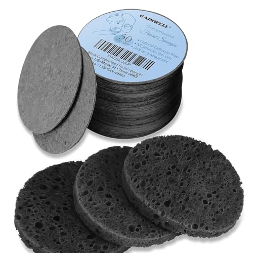 Image 5 of Black / 50PCS for the product GAINWELL Compressed Facial Sponges