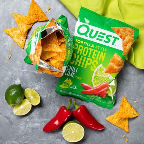 Image 4 of Quest Nutrition Tortilla Style Protein Chips, Chili Lime, 1.1 Ounce (Pack of 8)