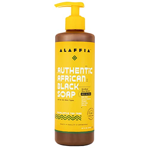 Image 1 of Default Title for the product Alaffia Authentic African Black Soap All-In-One 16 fl oz