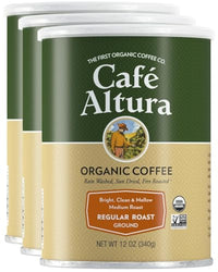 Thumbnail for Image 1 of Default Title for the product Cafe Altura Ground Organic Coffee, Regular Roast, 12 oz Can (Pack of 3)