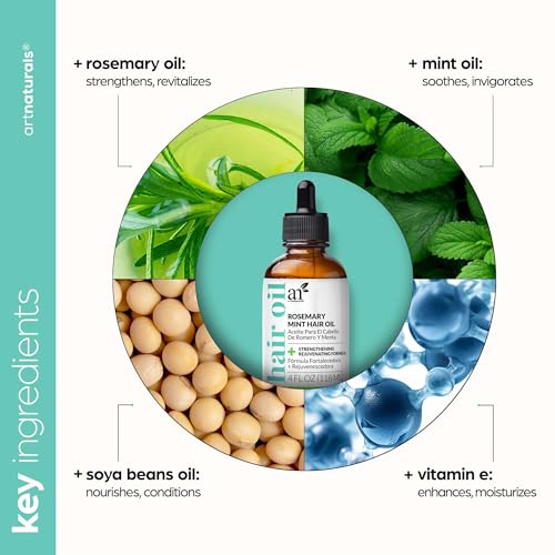 Image 3 of Artnaturals Rosemary Mint Hair Oil, 4 oz