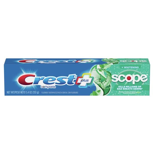 Image 2 of Crest Toothpaste 5.4 Ounce Plus Scope Whitening Minty Fresh Pack of 6
