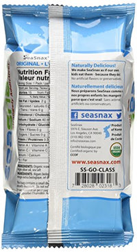 Thumbnail for Image 2 of SeaSnax Organic Roasted Seaweed Snack Grab and Go, Original, 0.18 Ounce (Pack of 24)