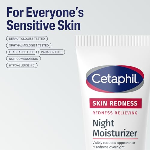 Image 6 of Cetaphil Redness Relieving Night Cream Face Moisturizer, 1.7oz