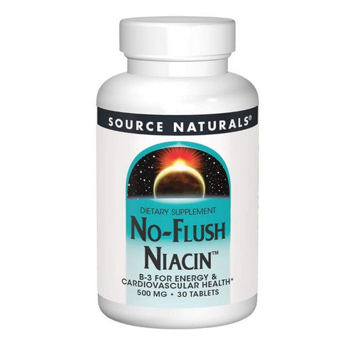 Source Naturals No-Flush Niacin 500 mg 30 Tabs