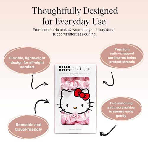 Image 4 of Kitsch Hello Kitty x Kitsch Heatless Curls Overnight Set