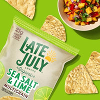 Thumbnail for Image 3 of Late July Organic Multigrain Tortilla Chips Sea Salt and Lime 7.5-oz. Bag Pack of 4