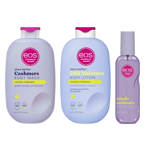 Image 1 of Default Title for the product eos Essentials Bundle - Body Wash, Body Mist, Body Lotion - Vanilla Cashmere
