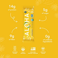 Thumbnail for Image 5 of ALOHA Organic Plant Based Protein Bars - Lemon Cashew - 12-Count - Pack of 2