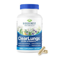 Thumbnail for Image 1 of Unflavored / 120 Count (Pack of 1) for the product RidgeCrest Herbals ClearLungs Extra Strength Lung Health Support 120 Ct