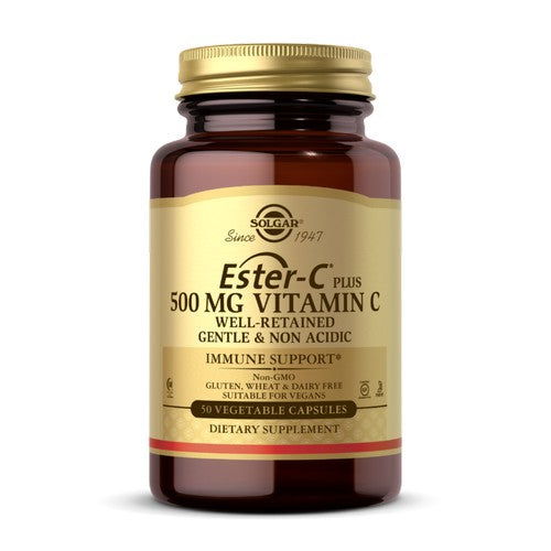 Solgar Ester-C Plus Vitamin C (Ester-C Ascorbate Complex) 500 mg 50 V Caps