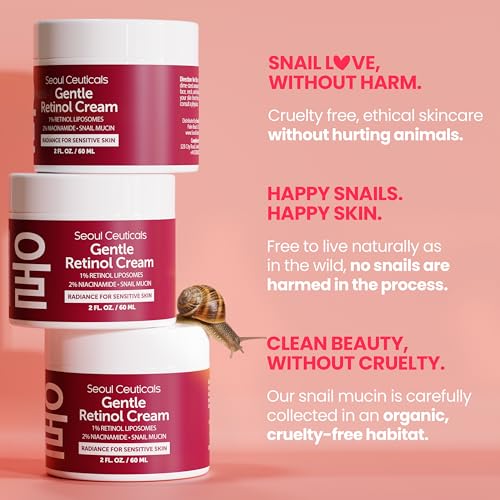 Image 6 of SeoulCeuticals 1% Korean Retinol Night Cream 97.5% Snail Mucin 2oz