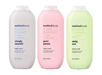 Thumbnail for Image 1 of 54 Fl Oz (Pack of 1) for the product Method Body Wash Variety Pack - 3 Scents - 18 Fl Oz Each