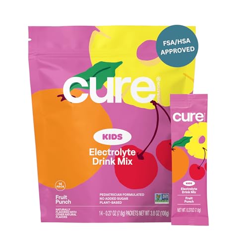 Image 1 of Default Title for the product Cure Hydration Kids Electrolyte Drink Powder Fruit Punch 14 Packets