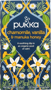 Thumbnail for Image 2 of 20 Count (Pack of 1) for the product Pukka Calming Chamomile Vanilla & Manuka Honey Herbal Tea Bags