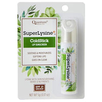 Thumbnail for Image 1 of 1 Count (Pack of 1) for the product Quantum Health SuperLysine+ Lip Sunscreen SPF 21 Clear Balm, 0.17 oz