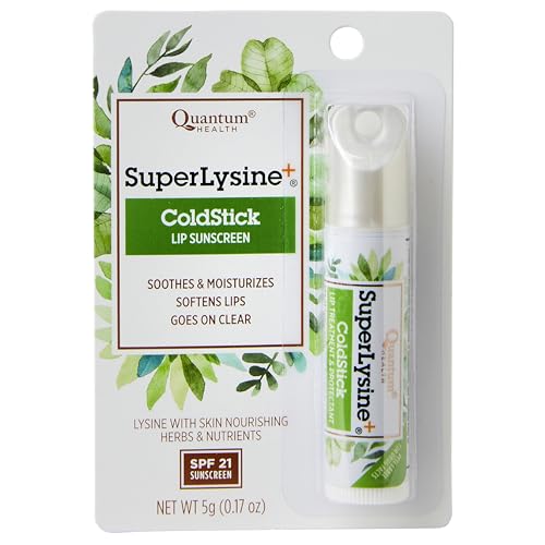 Image 1 of 1 Count (Pack of 1) for the product Quantum Health SuperLysine+ Lip Sunscreen SPF 21 Clear Balm, 0.17 oz