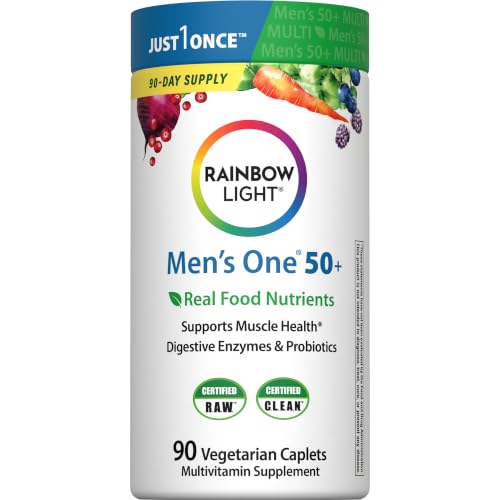 Image 3 of 90 Count (Pack of 1) for the product Rainbow Light Mens Multivitamin One + for 50 Plus