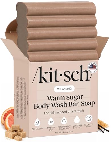 Image 1 of Default Title for the product Kitsch Warm Sugar Body Wash Bar Soap for Women, 4 oz