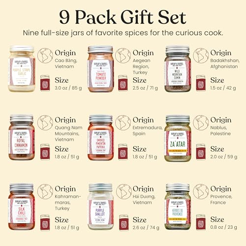 Image 3 of Burlap & Barrel 9-Pack Spice Gift Set – 9 Full-Size Jars of Favorite Spices