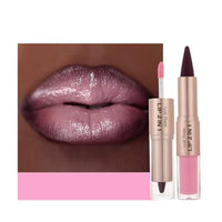 Thumbnail for Image 12 of #11 Smoky Mauve Plum Ombre / 1 Count (Pack of 1) for the product BAISEN DIARY 2-in-1 Double-Ended Matte Lip Liner & Lip Gloss Duo