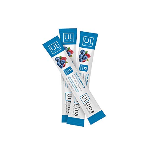 Image 2 of Ultima Replenisher Electrolyte Hydration Drink Mix, Blue Raspberry, 20 Serving Stickpack Box