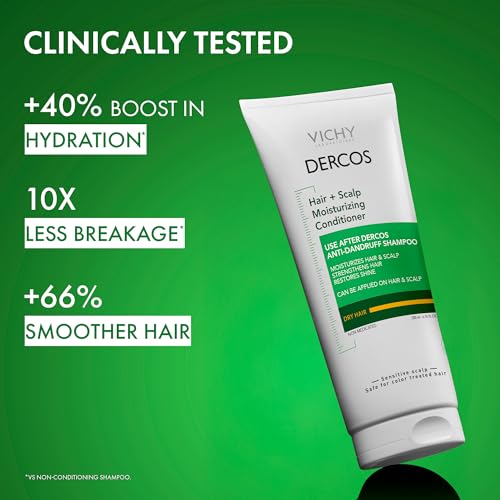 Image 3 of VICHY Dercos Hair & Scalp Moisturizing Conditioner, Anti-Dandruff, 6.7oz
