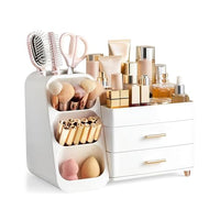 Thumbnail for Image 1 of All White / Large for the product HBlife Makeup Organizer with Brush Holder