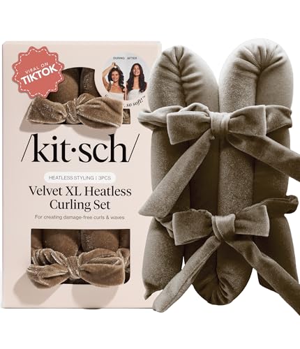 Image 1 of Default Title for the product Kitsch Velvet Heatless Curls Overnight Set - Eucalyptus