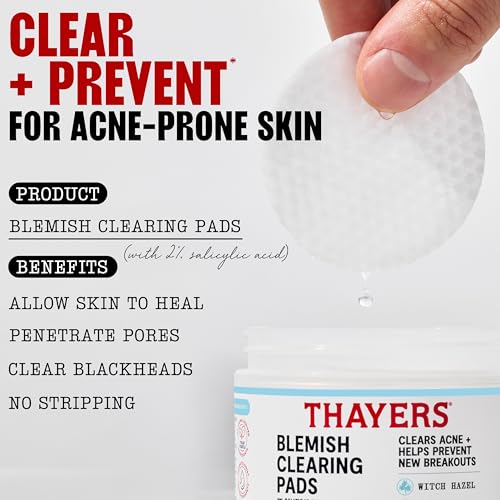 Image 4 of THAYERS Blemish Clearing Acne Pads, Salicylic Acid Acne Treatment, 60 Ct