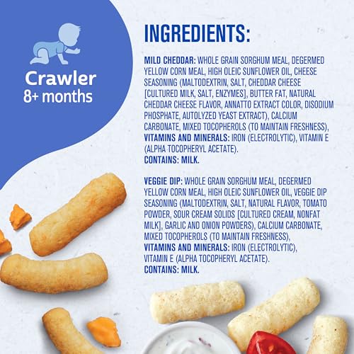Image 3 of Gerber Stage 3 Baby Food Snacks Value Pack Lil’ Crunchies 4PK