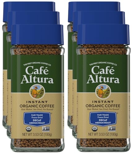 Image 1 of Default Title for the product Cafe Altura Instant Organic Coffee, Decaf Medium Roast, 3.53 Oz Jar