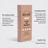 Thumbnail for Image 3 of Kitsch Smoothing Castor Oil Shampoo for Women & Men – Made in USA – 12.3 oz