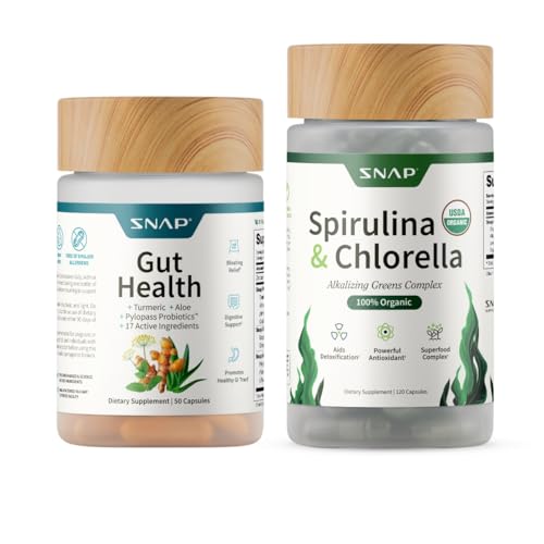 Image 1 of Default Title for the product Snap Supplements Gut Health Supplement & Organic Spirulina Chlorella Bundle