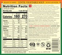 Thumbnail for Image 2 of Amy's Soup Vegan Light in Sodium Lentil Vegetable Soup (12 Pack) 14.5 oz