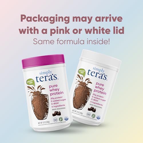 Image 2 of simply tera's Pure Whey Protein Powder, Dark Chocolate, Clean Label - 24 Oz