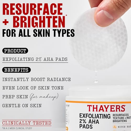 Image 2 of THAYERS Exfoliating 2% AHA Toner Pads, 60 Count