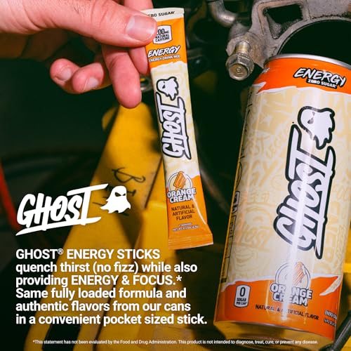 Image 6 of GHOST Sugar-Free Energy Drink Packets, Orange Cream, 24 Sticks