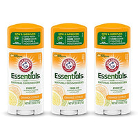 Thumbnail for Image 1 of Default Title for the product ARM & HAMMER Essentials Deodorant Orange Citrus Solid Oval 2.5 oz Pack of 3