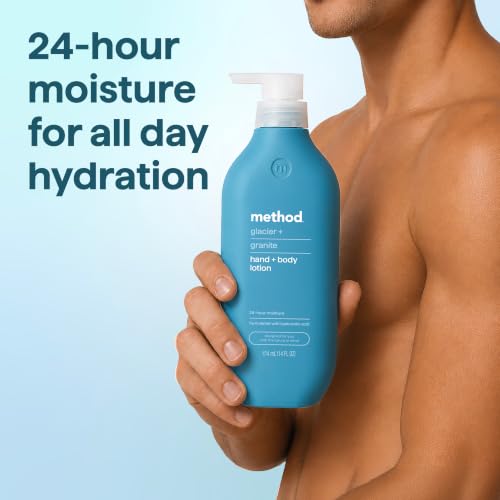 Image 3 of Method Hand + Body Lotion for Men, Glacier + Granite, 14 fl oz