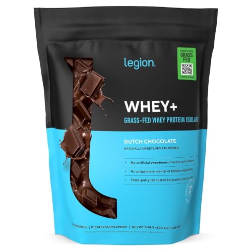 Image 24 of Chocolate / 60 Servings (Pack of 1) for the product Legion Whey+ Protein Isolate Grass Fed