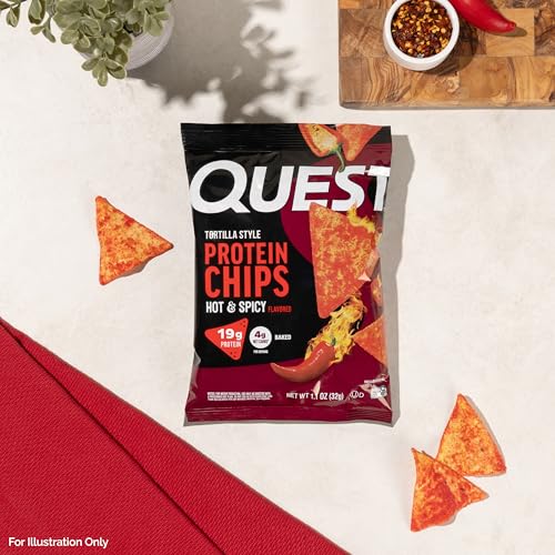 Image 5 of Quest Nutrition Tortilla Style Protein Chips, Hot & Spicy, 1.1 Ounce, 4 count