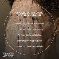 Thumbnail for Image 3 of Advanced Clinicals Glycolic Acid Exfoliating Face Wash For Women & Men 11.75 Fl Oz