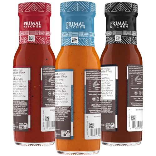 Image 2 of Primal Kitchen Organic Original BBQ, Golden BBQ & Steak Sauce 3-Pack