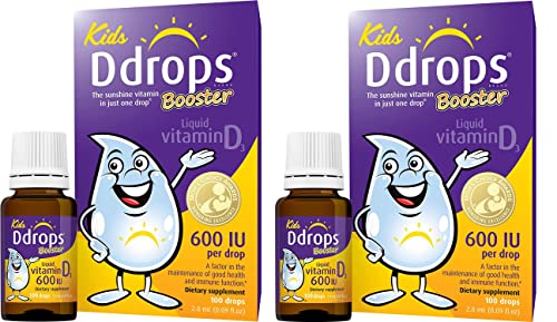 Image 1 of 0.09 Fl Oz (Pack of 2) for the product Ddrops Kids Booster 600IU 100 Drops Pack of 2