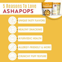 Thumbnail for Image 3 of AshaPops Popped Water Lily Seeds, Turmeric Garlic, 1 oz Bags, Pack of 1